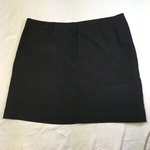 Liz Claiborne Golf Skirt Skort Classic Black Sz 8 front zip versatile athleisure